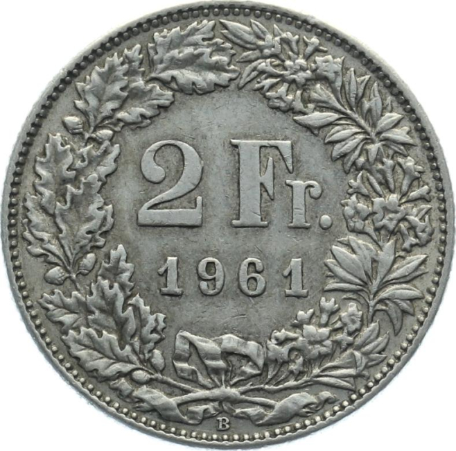 2 Franken 1961 B
